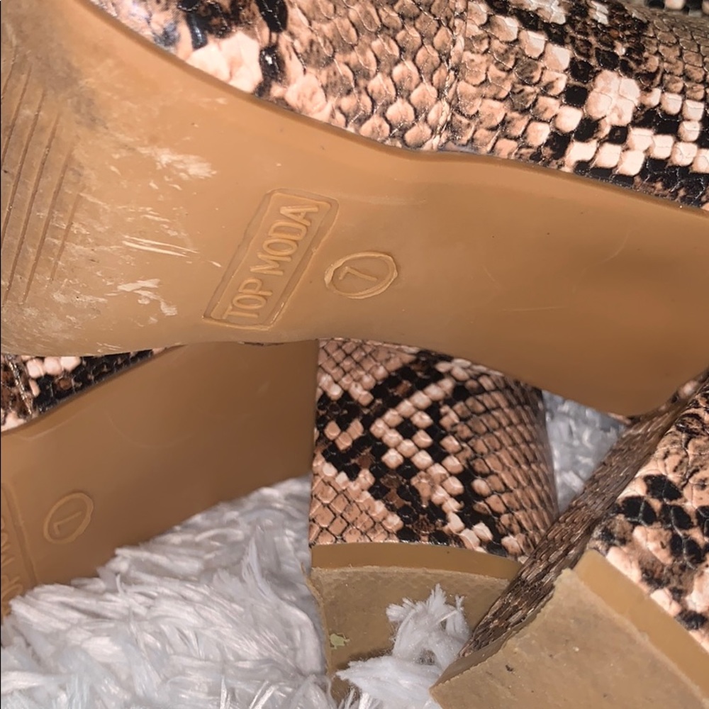 TOP MODA Booties Snake Print - Picture 5 of 6